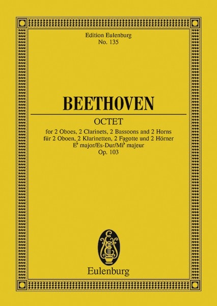 Beethoven: Octet Eb major Opus 103 (Study Score) published by Eulenburg